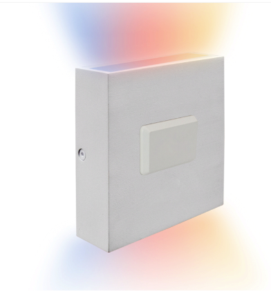 Lotus LED Lights OD5STRGBCW-WH 18 Watt Led Wall Sconce - Up + Down Light - Rgb + Cct Tunable - 1,260 Lumens - 120-277v - White