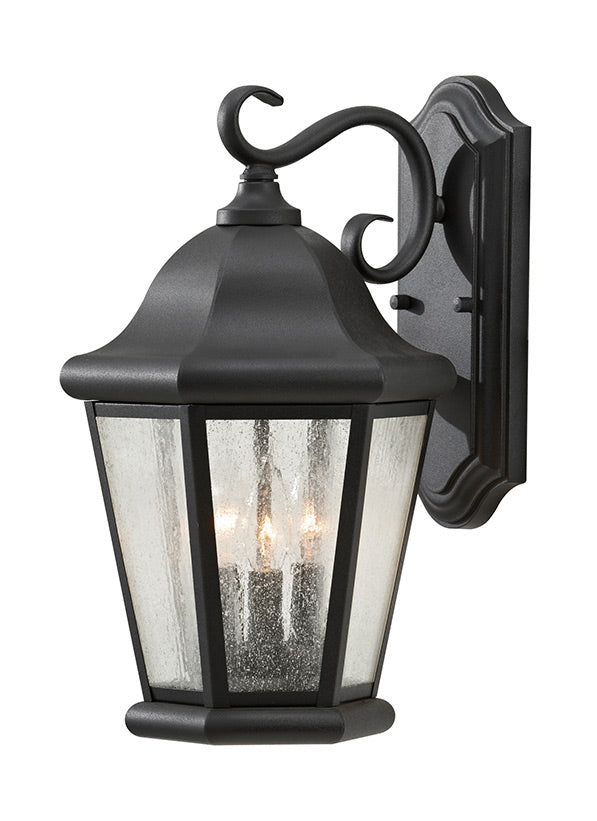 Generation Lighting OL5902EN/BK Martinsville 3 Light 17 inch Black Outdoor Wall Lantern