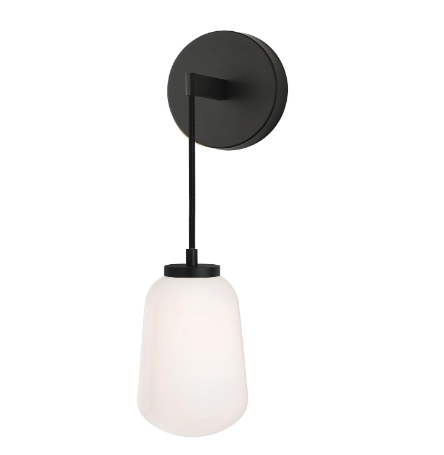AFX Lighting OLIS0514LAJUDBK Olivia 14 Inch LED Wall Sconce Light, 120-277V, Watt 11W, Selectable 5CCT, Black Finish
