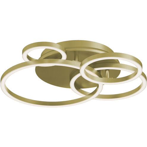 AFX Lighting ORBF18LAJD1LB Orbit LED 18 inch Light Antique Brass Semi-Flush Mount Ceiling Light