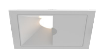 Eurofase Lighting OSC3ST01WL021027WCL 2-in 10W Oscar LED w/ Trim, Square, Wall Wash, Wide, 120V-277V, 2700K, BK/WH, Clear