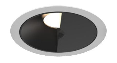 Eurofase Lighting OSC4RT02WL011535WCL Oscar Medium Aperature Round White Wall Wash Recessed Light, CCT 3500K, Matte Black Baffle Finish W/ Clear Diffuser