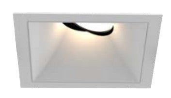 Eurofase Lighting OSC4ST01RG021535WCL Oscar Medium Aperture Black Square Gimbal, CCT 3500K, Matte White Baffle Finish W/ Clear Diffuser