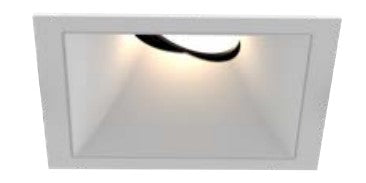 Eurofase Lighting OSC4STL02RG022627WCL Oscar Medium Aperture White Square Gimbal, CCT 2700K, Matte White Baffle Finish W/ Clear Diffuser