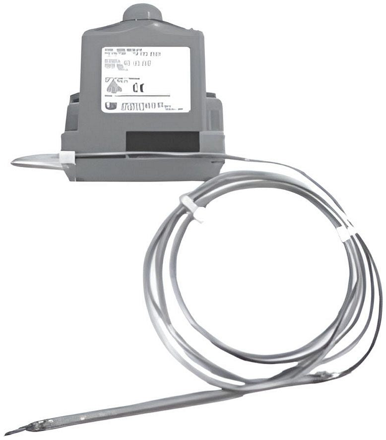 Ouellet ECA-E55-R25HT NEMA 4X Thermostat - Voltage: 120–480V - Current Rating: 22A at 120-480V - Contact Configuration: SPDT - Housing: Molded Aluminum - Comes With: 10ft. Stainless Steel Bulb And Capillary