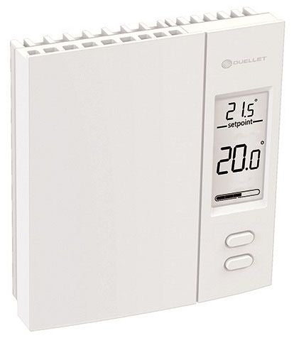 Ouellet OTH5007 Non-Programmable Electronic Thermostat - Wattage: 4000/5000W - Voltage: 277-347V - Finish: White