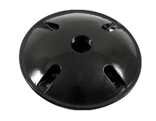 Dabmar Lighting P-11/B Cast Alum Female Round Box Cover with One 1/2" Hole