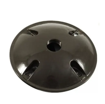 Dabmar Lighting P-11/BZ Cast Alum Female Round Box Cover with One 1/2" Hole Bronze Finish