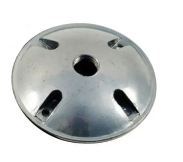 Dabmar Lighting P-11/GREY Cast Alum Female Round Box Cover with One 1/2" Hole Gray