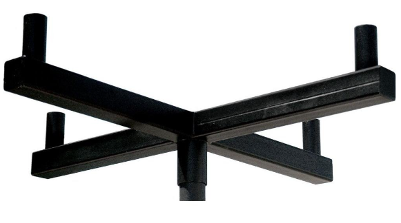 Dabmar Lighting P-ARM-T4-B 52.88 Inch Round Post Arm Bracket For 4 Fixtures For 3 Inch X 12' Post, Black Finish