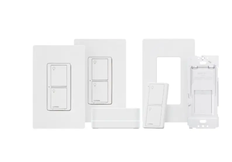 Lutron P-BDG-PKG2WS-WH Caseta 2-Pack Smart Switch Kit For Wall and Ceiling Lights