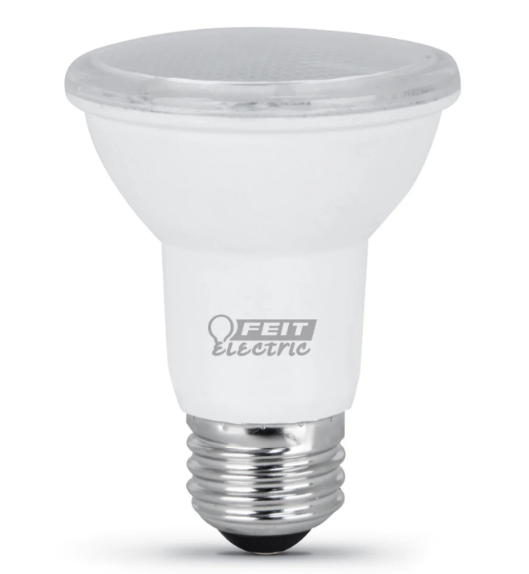 Feit Electric PAR2050/10KLED/3 50 W Replacement Warm White PAR20 Reflector LED Light, Color Temperature 3000K, Wattage 7W, Voltage 120V - 18 Pack