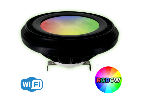 ABBA Lighting USA PAR36 12-RGBCW LED Bulb, Wattage 12W, Voltage 12V AC/DC, Color Temperature RGBCW
