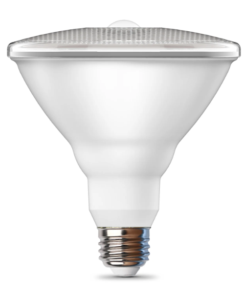 Feit Electric PAR381200/950CA/MM/2 13.3W (120W Replacement) Daylight (5000K) E26 Base Motion Activated LED PAR38 Bulbs Color Temperature 5000K , Wattage 13.3W, Voltage 120V Pack 2