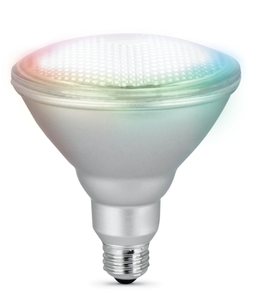Feit Electric PAR38/RGBW/CA/AG 11.1W (90W Replacement) RGBW PAR38 E26 Base Dimmable Alexa Google Smart Light Bulb Color Temperature 2700K-6500K , Wattage 11.1W, Voltage 120V Pack 1