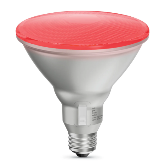 Feit Electric PAR38/RGBY/6WY/LEDI 5W (90W Replacement) 6-Way Color-Changing PAR38 LED light Bulb Wattage 5W, Voltage 120V Pack 1