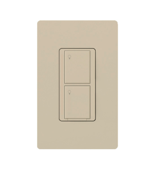 Lutron PD-5S-DV-LA Energi TriPak - 2-Button RF Switch - 5A - Light Almond Finish
