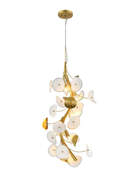 SDQ Lighting PD10606GD Lyria Contemporary Pendant Painted Gold Drop Lighting Fixture