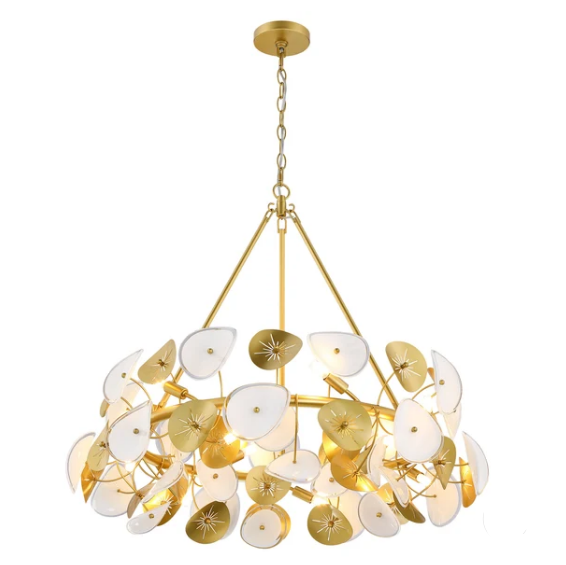 SDQ Lighting PD10632GD Lyria Contemporary Pendant Painted Gold Drop Lighting Fixture