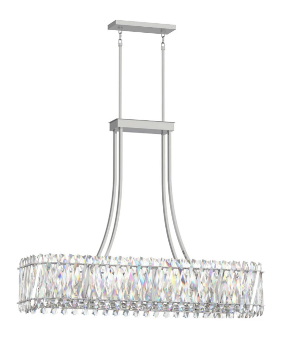 SDQ Lighting PD36401PN Modern LED Chandelier Light Polished Nickel Finish