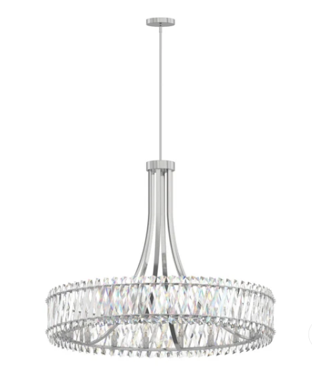 SDQ Lighting PD36412PN Modern LED Chandelier Light Polished Nickel Finish