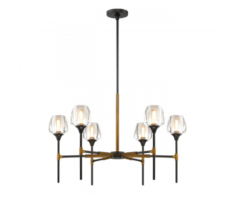 SDQ Lighting PD37306UBVB Modern Urban Bronze / Aged Brass Pendant Chandelier Light