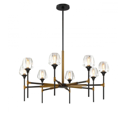 SDQ Lighting PD37308UBVB Modern Urban Bronze / Aged Brass Pendant Chandelier Light