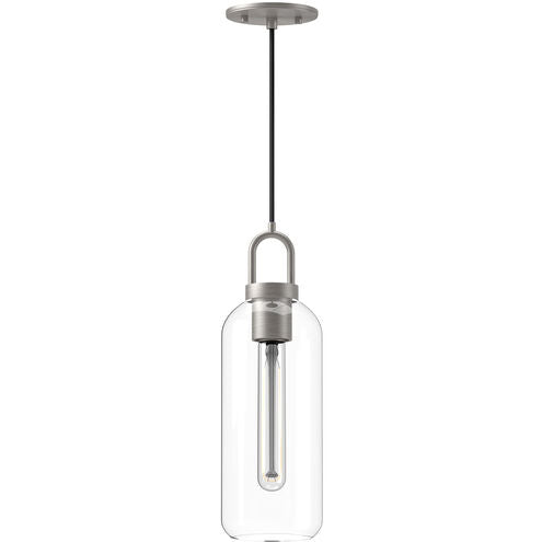 Alora Mood PD401505BNCL Soji 1 Light 5.13 inch Brushed Nickel Pendant Ceiling Light in Clear