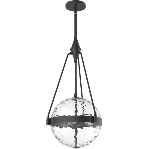 Alora Mood PD406414MBWC Harmony 3 Light 13.5 inch Matte Black Pendant Ceiling Light in Clear Water Glass