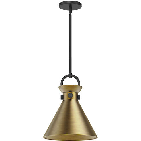 Alora Mood PD412011MBAG Emerson 1 Light 10.5 inch Matte Black and Aged Gold Pendant Ceiling Light
