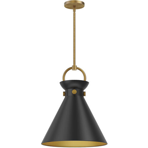 Alora Mood PD412014AGMB Emerson 1 Light 14 inch Aged Gold and Matte Black Pendant Ceiling Light
