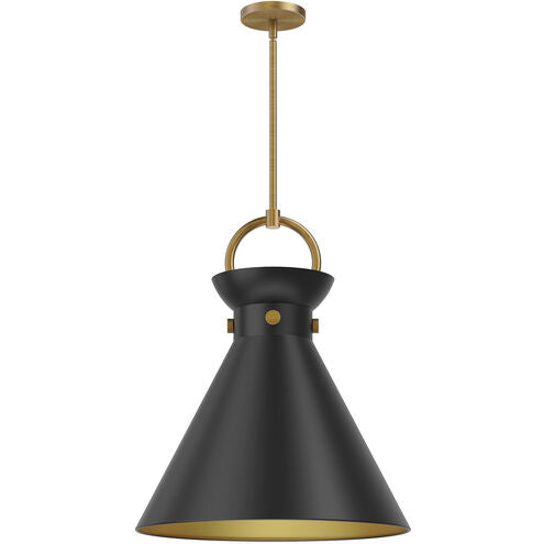 Alora Mood PD412018AGMB Emerson 1 Light 18 inch Aged Gold and Matte Black Pendant Ceiling Light
