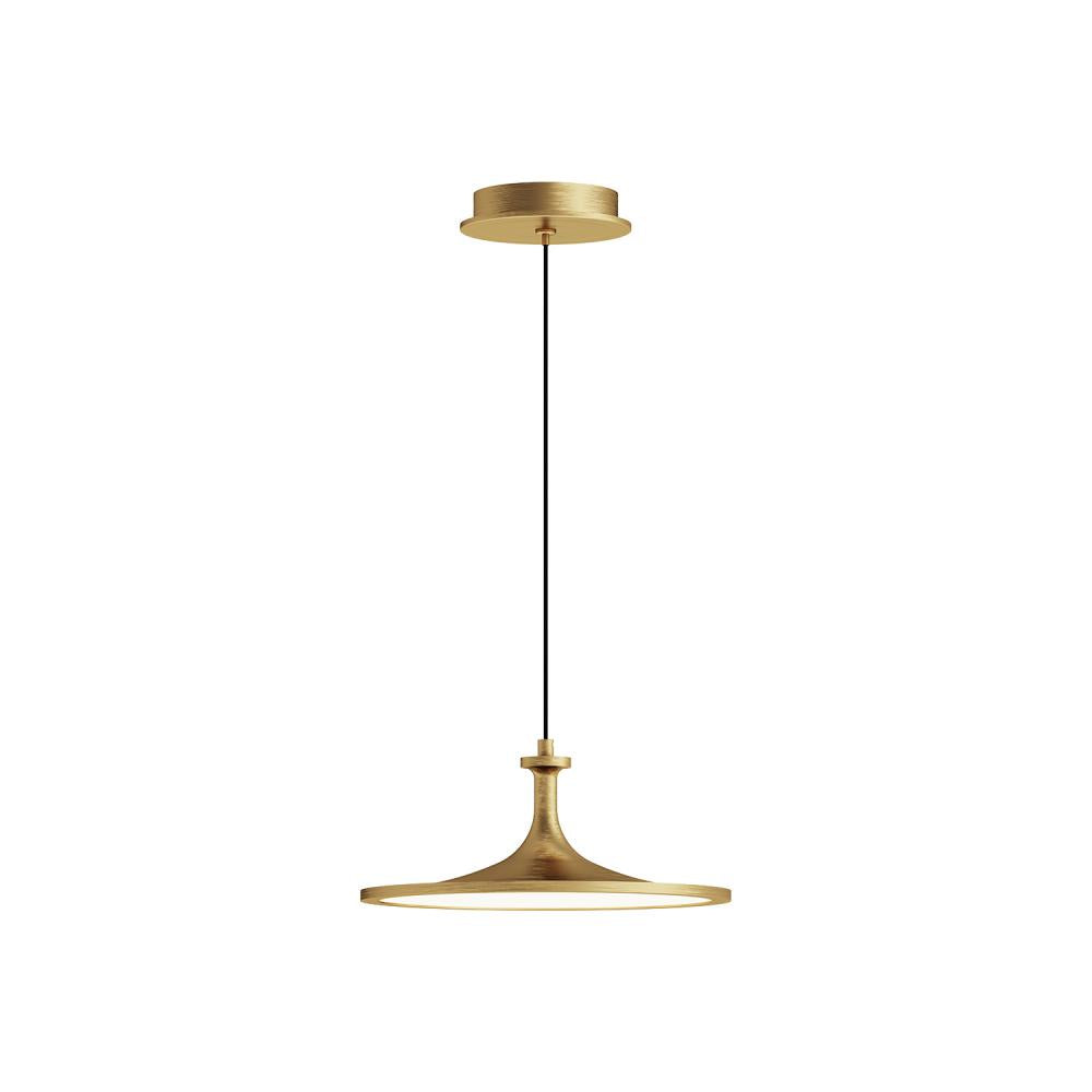 Alora Mood PD418012BG-UNV Issa 12 inch LED Pendant in Brushed Gold with Frosted Acrylic Diffuser