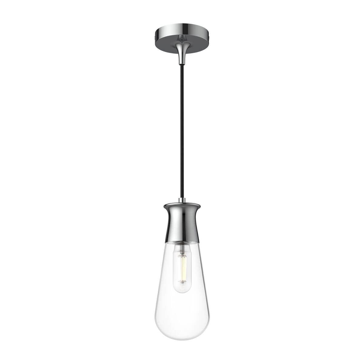 Alora Mood PD464001CH 8" Marcel 1-Light Mini Pendant - Chrome / Clear Glass
