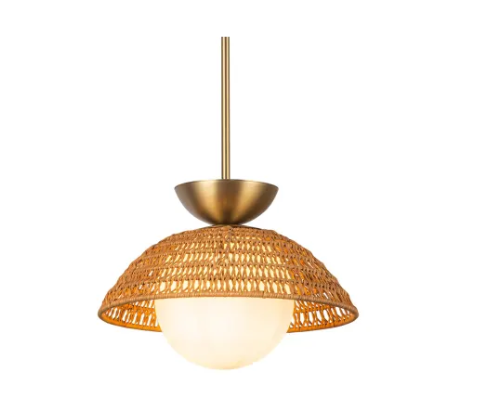 Alora Mood PD490114BGOP Perth 1 Light 14.75 inch Brushed Gold Pendant Ceiling Light