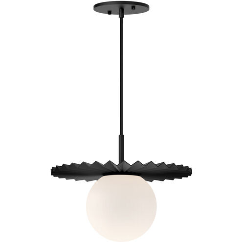 Alora Mood PD501212MBOP Plume 1 Light 11.88 inch Matte Black Pendant Ceiling Light
