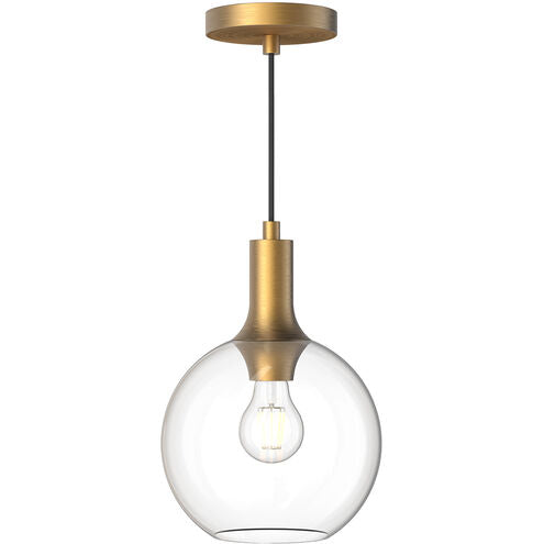 Alora Mood PD506108AGCL Castilla 1 Light 7.88 inch Aged Gold Pendant Ceiling Light in Clear