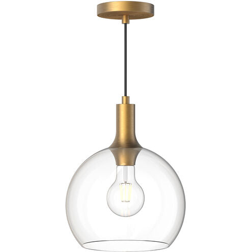 Alora Mood PD506210AGCL Castilla 1 Light 9.88 inch Aged Gold Pendant Ceiling Light in Clear