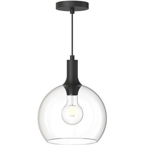 Alora Mood PD506210MBCL Castilla 1 Light 9.88 inch Matte Black Pendant Ceiling Light in Clear