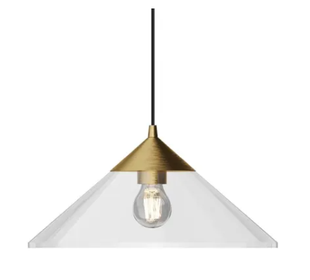 Alora Mood PD521015BGCL Mauer 18" Wide Pendant with Brushed Gold / Clear Glass
