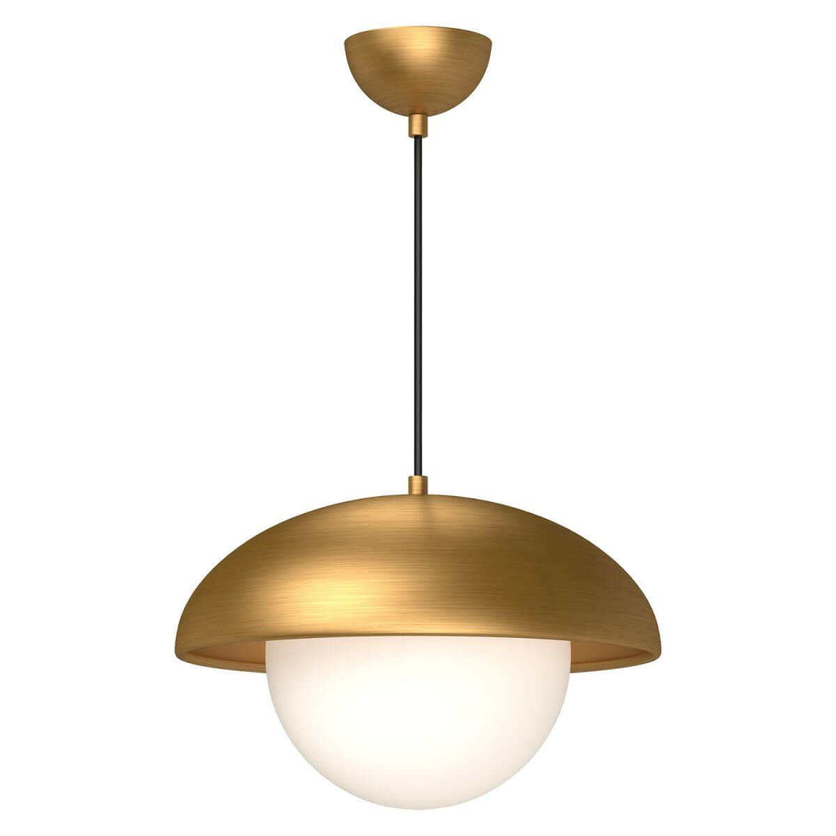 Alora Mood PD522016AGOP 16" Rubio 1-Light LED Pendant - Aged Gold / Opal Glass