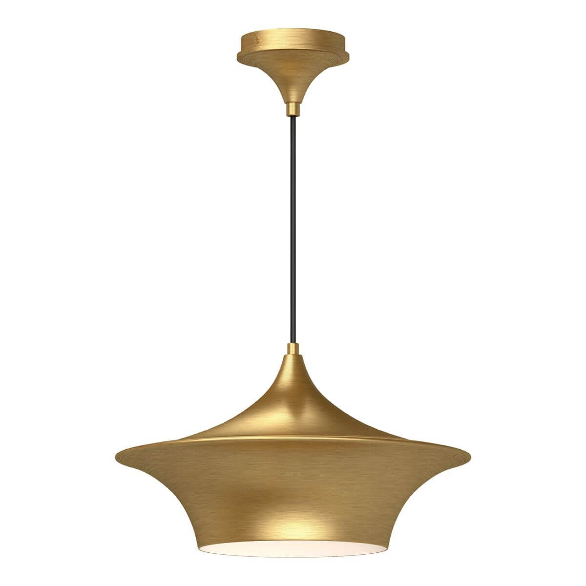 Alora Mood PD523016BG 16" Emiko 1-Light Pendant Fixture - Brushed Gold Finish