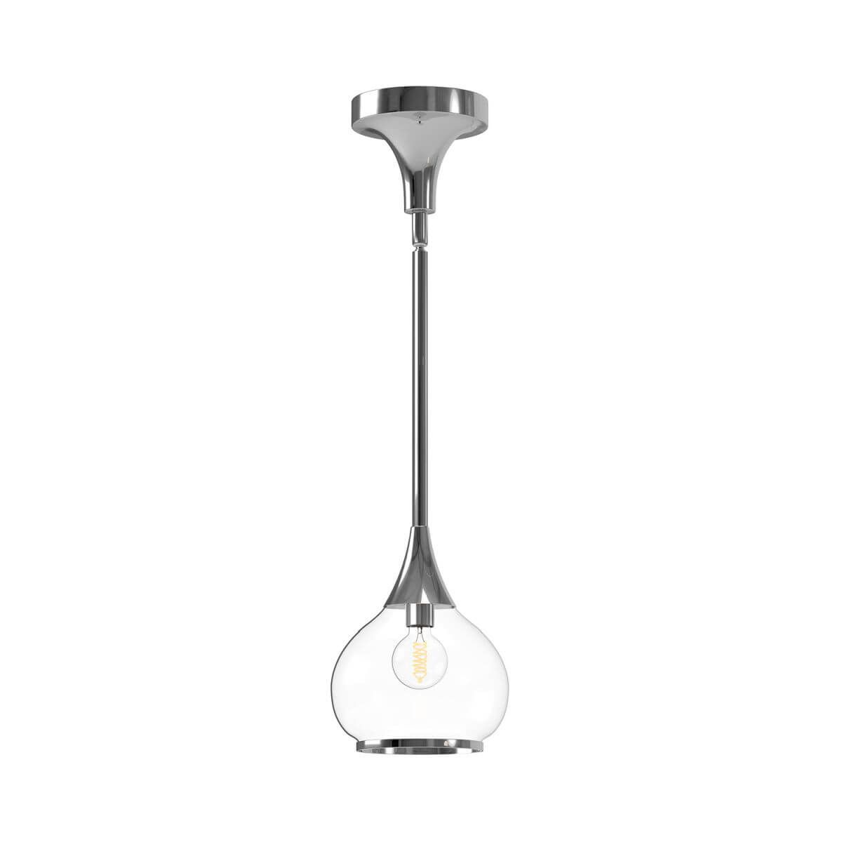 Alora Mood PD524006CHCL 7" Hazel 1-Light Mini Pendant Fixture - Chrome / Clear Glass