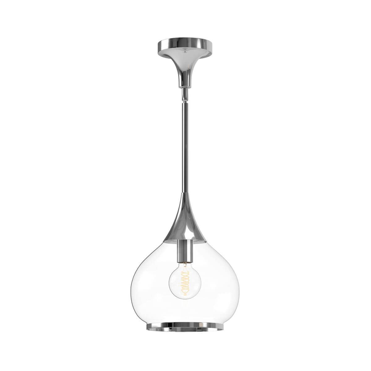 Alora Mood PD524110CHCL 10" Hazel 1-Light Pendant Fixture - Chrome / Clear Glass