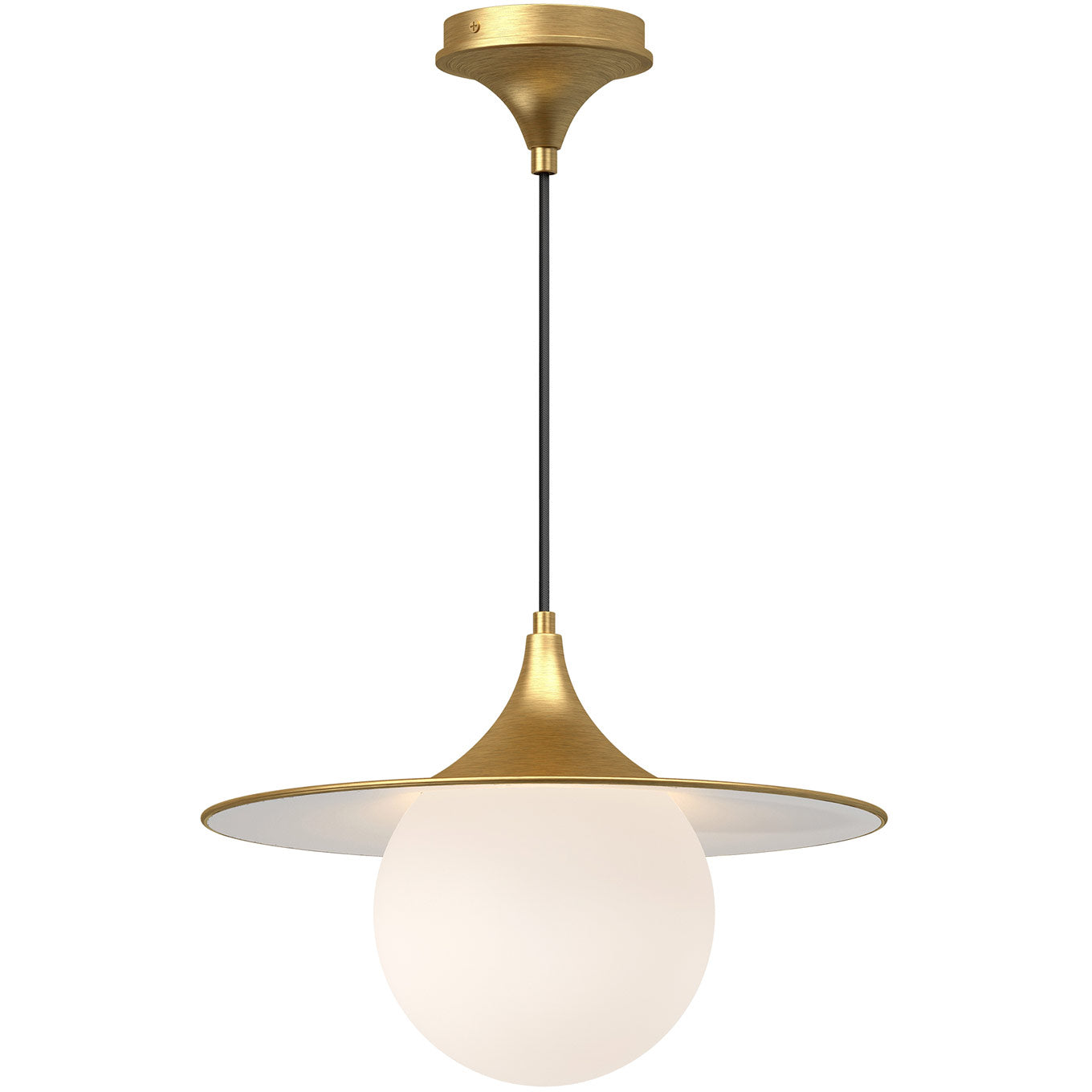 Alora Mood PD525009BGOP Fuji 1 Light 9.5 inch Brushed Gold Pendant Ceiling Light