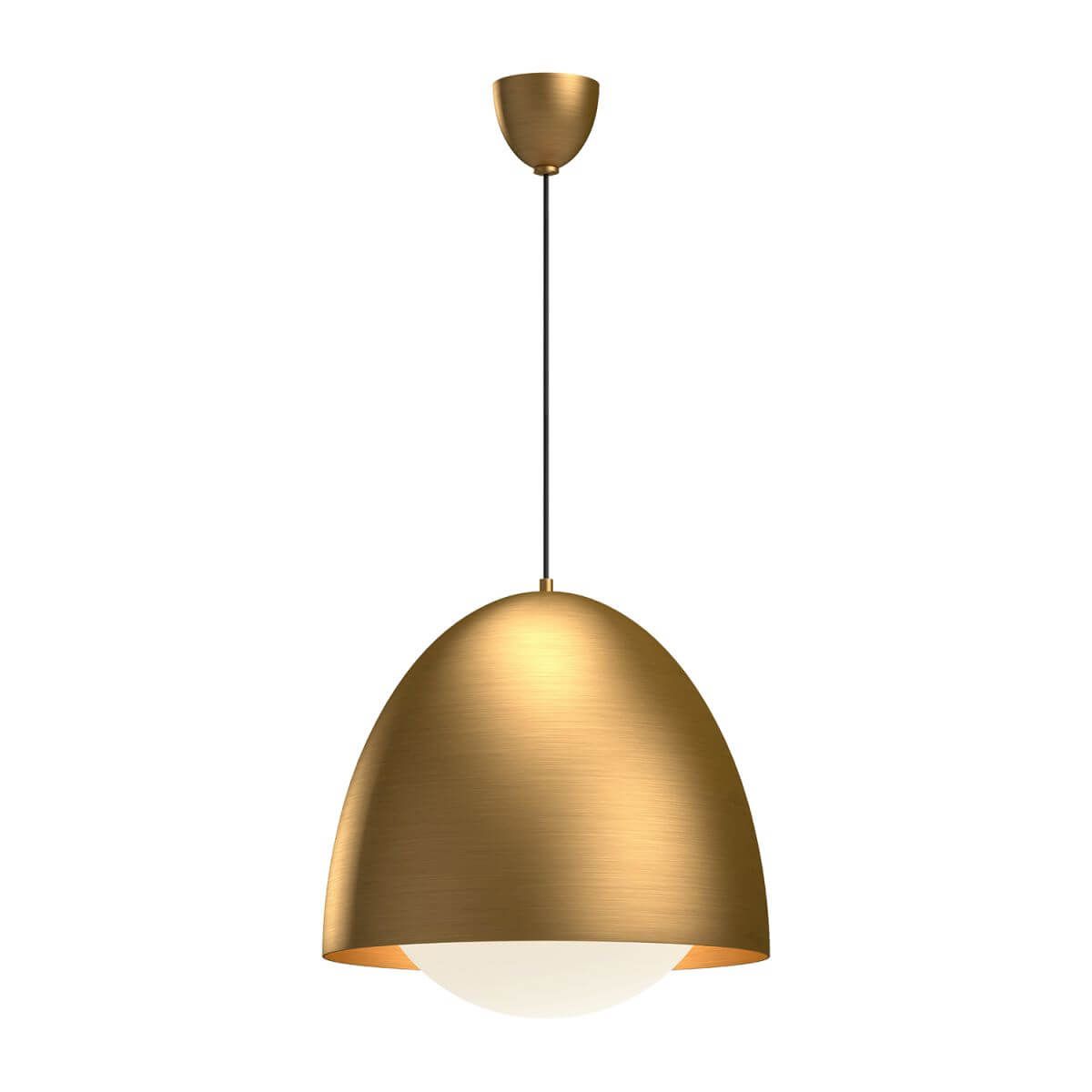Alora Mood PD529220AGOP 20" Kenji 1-Light Pendant - Aged Gold / Opal Glass
