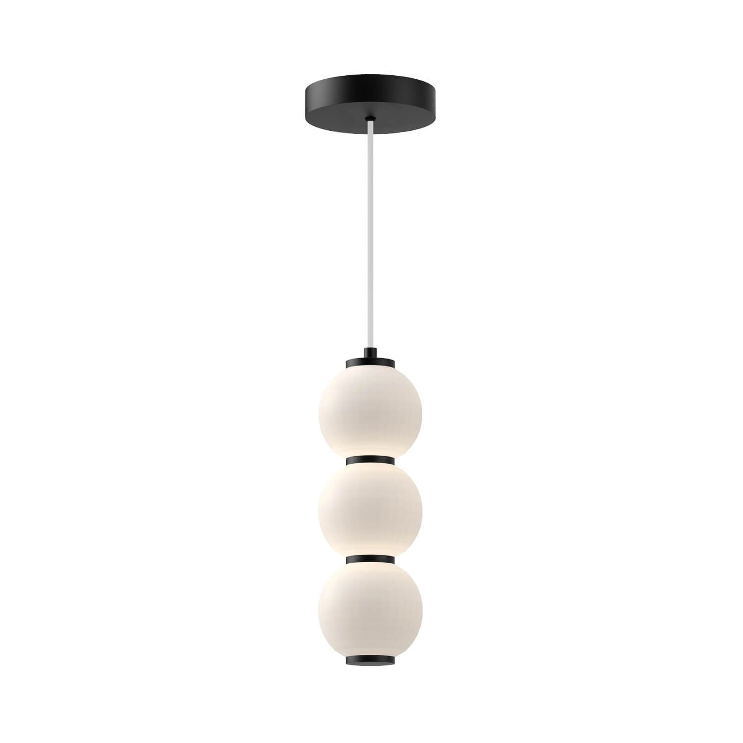 Alora Mood PD530313MBOP-UNV 6" Bijou LED Pendant Light - Matte Black / Opal Glass