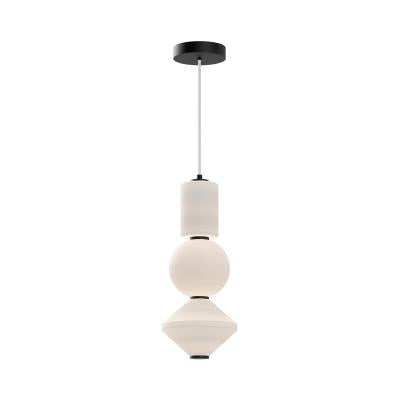 Alora Mood PD530341MBOP-UNV Universal Voltage Bijou LED 7.88 inch Matte Black and Opal Matte Glass Pendant Ceiling Light