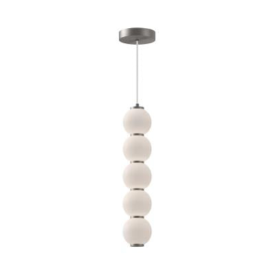 Alora Mood PD531515BNOP-UNV Universal Voltage Bijou LED 4.38 inch Brushed Nickel and Opal Matte Glass Pendant Ceiling Light
