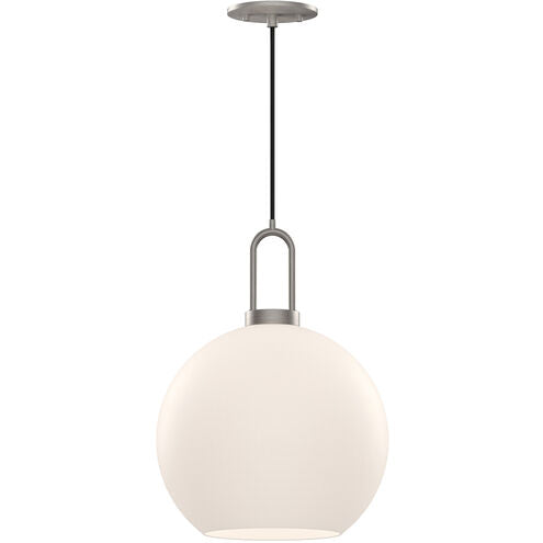 Alora Mood PD601710BNOP Soji 1 Light 9.88 inch Brushed Nickel Pendant Ceiling Light in Opal Glass